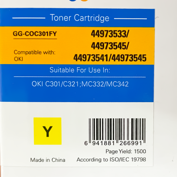 Mực in G&G Laser màu Yellow GG-COC301FY