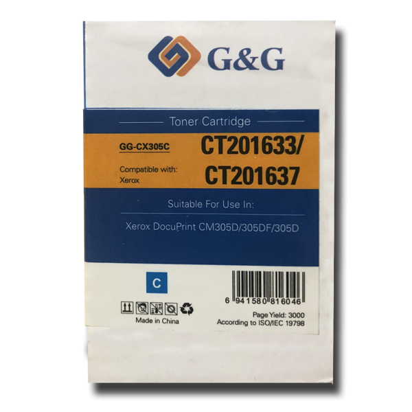 Mực in G&G Laser màu Cyan GG-CX305C