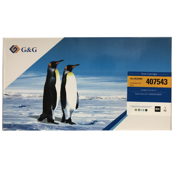 Mực in G&G Laser màu đen GG-CRC250BK