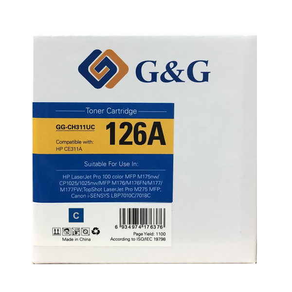 Mực in G&G Laser màu Cyan GG-CH311UC