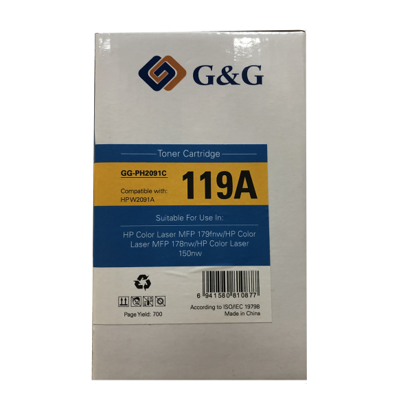 Mực in G&G Laser màu Cyan GG-PH2091C