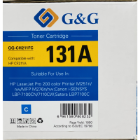 Mực in G&G Laser màu Cyan GG-CH211FC