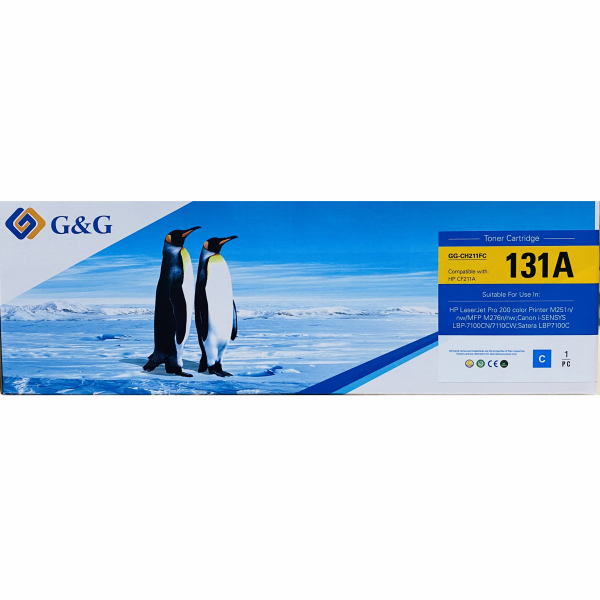 Mực in G&G Laser màu Cyan GG-CH211FC