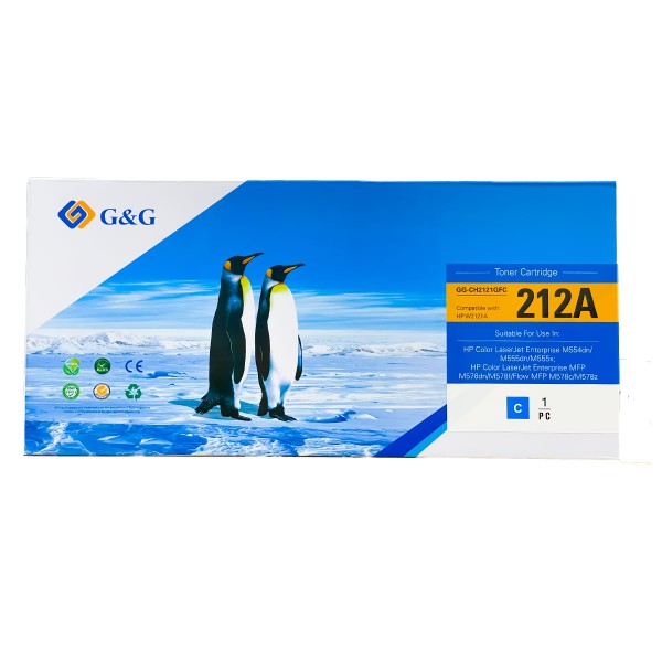 Mực in G&G Laser màu Cyan GG-CH2121QFC