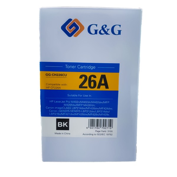 Mực in G&G Laser Trắng Đen GG-CH226CU