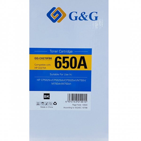 Mực in G&G Laser màu đen GG-CH270FBK