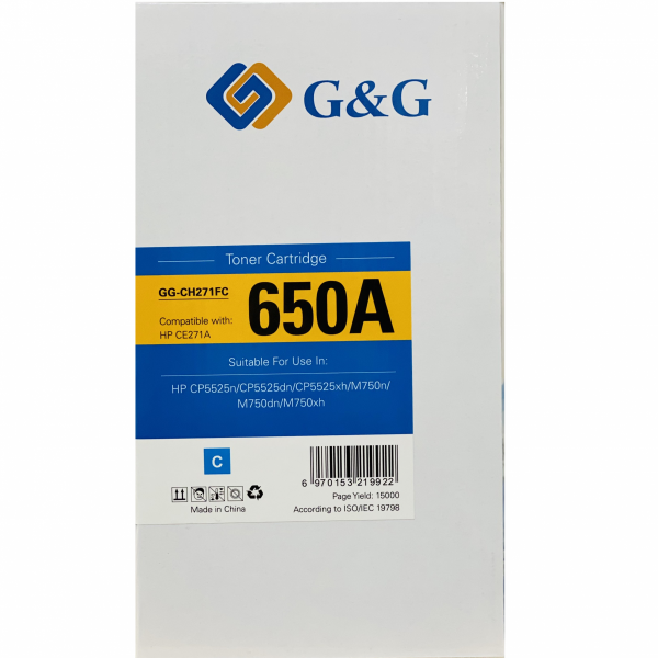 Mực in G&G Laser màu Cyan GG-CH271FC